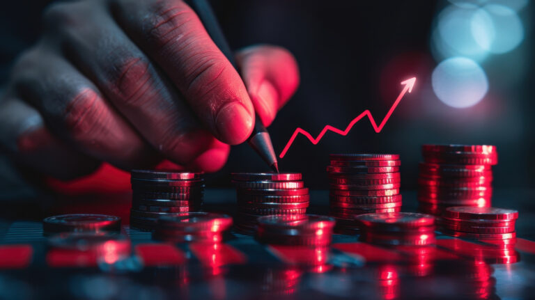Money, growth, hand signature symbolizing cooperation with the financial sector of business.