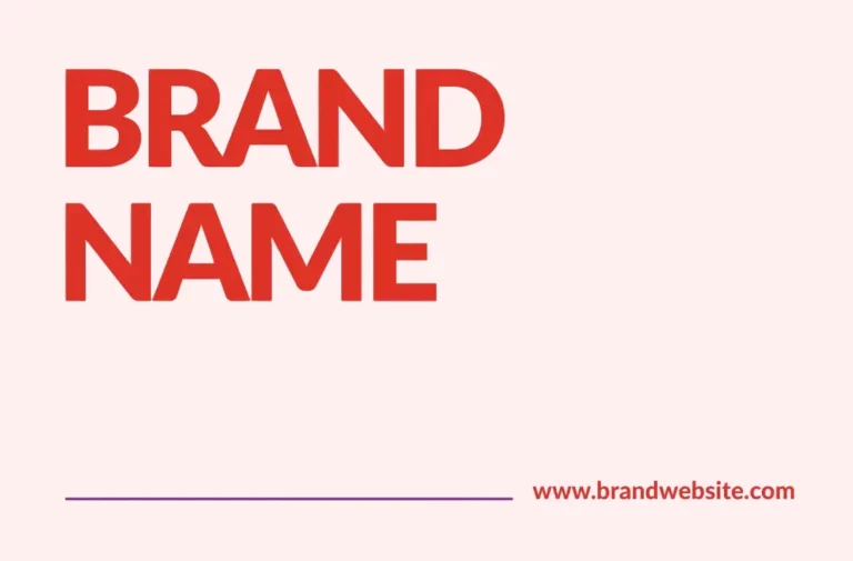 A professional and clean brand name logo and website, representing expert brand identity and naming services.