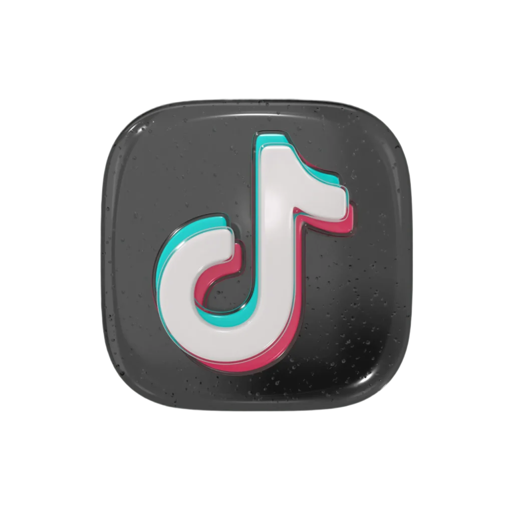 A modern, three-dimensional TikTok logo, representing a dynamic and creative platform for video advertising. TikTok ads.