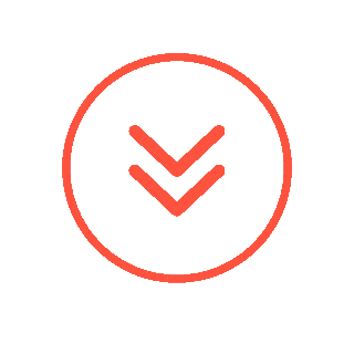 Mobile app marketing icon with double downward arrows inside circle, symbolizing app downloads, user acquisition, and effective mobile growth campaigns